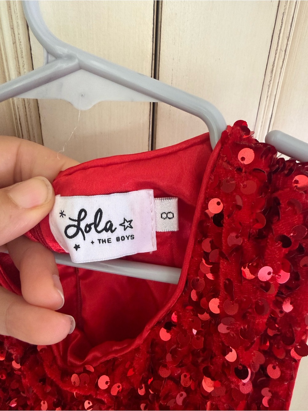 Lola and the Boy's Red Sequin Bow Party Dress - Picture 5 of 7